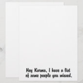 Hey Karma… (Front/Back)