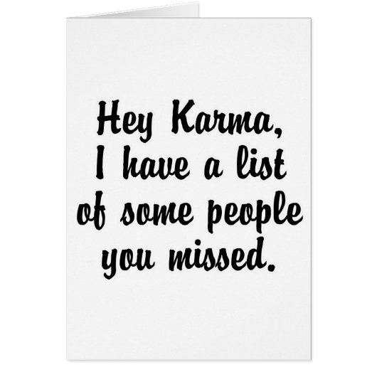 Hey Karma… Cards (Front)