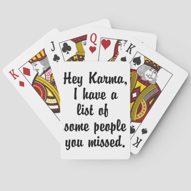 Hey Karma… Poker Cards (Back)