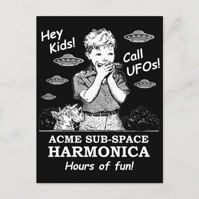 Hey Kids! Call UFOs! Postcard (Front)