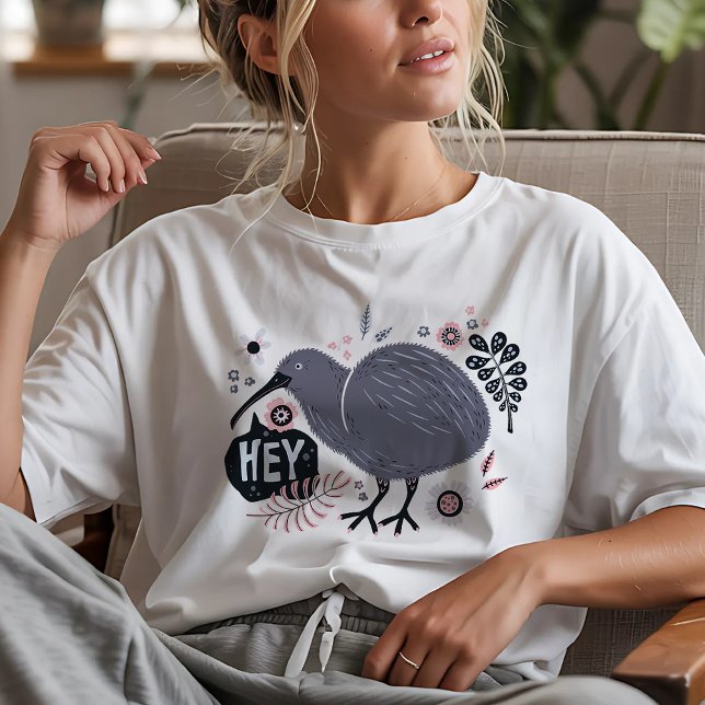 Hey Kiwi, New Zealand T-Shirt (Creator Uploaded)