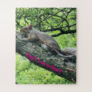 Hey! Leave me Alone! Annoyed Squirrel Jigsaw Puzzle