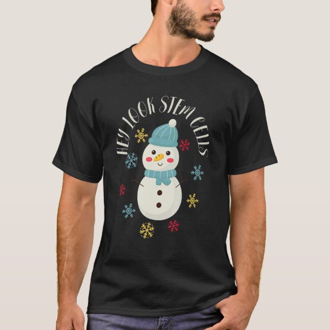 Hey Look Stem Cells  Christmas Pajamas T-Shirt (Front)