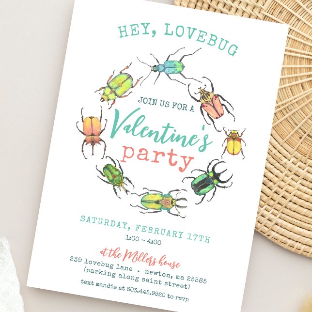 Hey Lovebug Valentine's Day Party Invitation (Creator Uploaded)