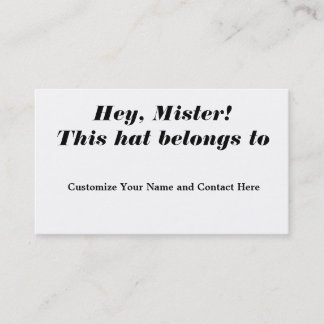 Hey, Mister! Business Card