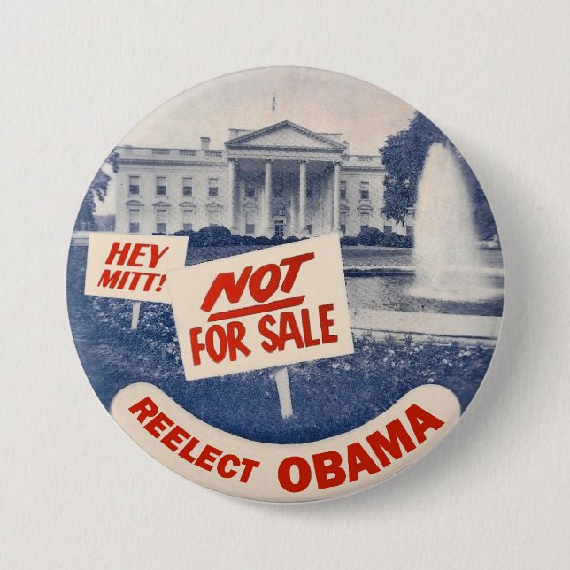 Hey Mitt ReElect Obama Button (Front)