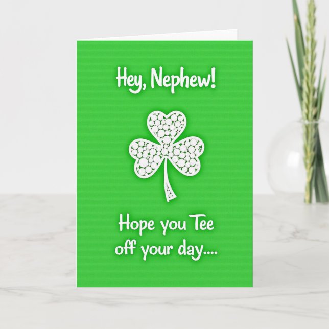 Hey Nephew Shamrock Day Card (Front)