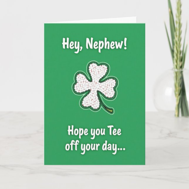 Hey Nephew Tee Off Day Card (Front)