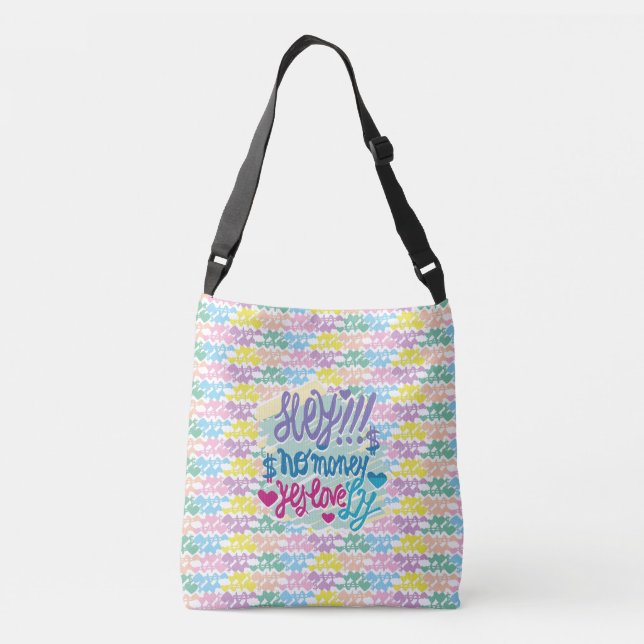 HEY!! NO MONEY YES LOVE(LOVELY) BY MASANSER CROSSBODY BAG (Back)