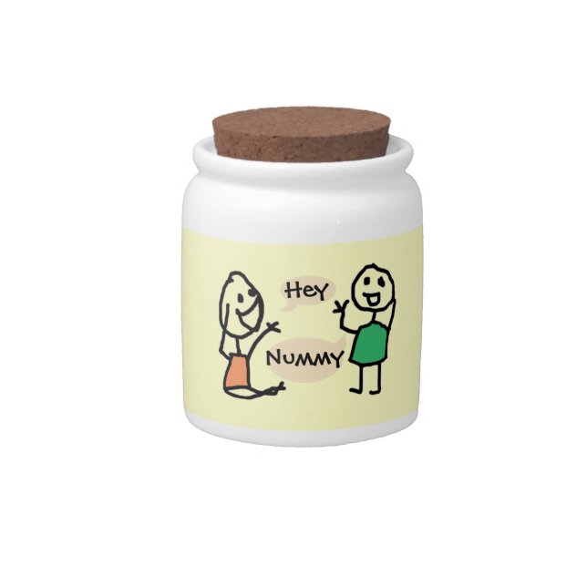 Hey Nummy Treat Jar by RoseWrites (Front)