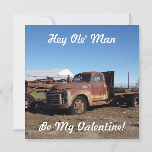 Hey Ole Man Be My Valentine Funny Holiday Card