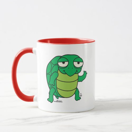 Hey Pal Cartoon Turtle Coffee Mug