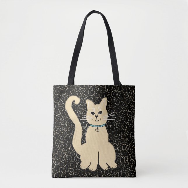 Hey Pretty Kitty Designer  Tote by Julie Everhart (Front)