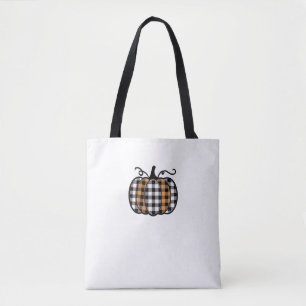 Hey Pumpkin Buffalo Plaid for Fall Autumn Thanksgi Tote Bag