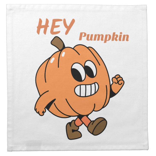 Hey Pumpkin  Cloth Napkin (Front)