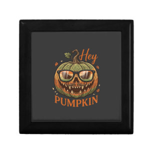 Hey Pumpkin Halloween Jack Lantern Glasses Mustach Gift Box