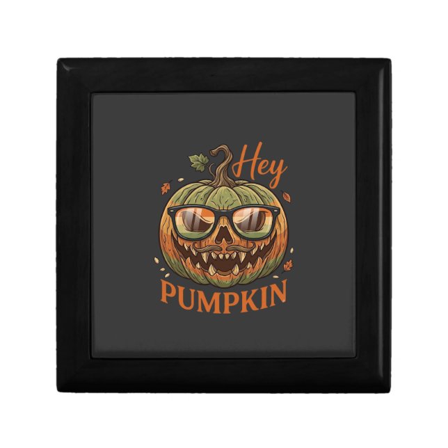 Hey Pumpkin Halloween Jack Lantern Glasses Mustach Gift Box (Front)
