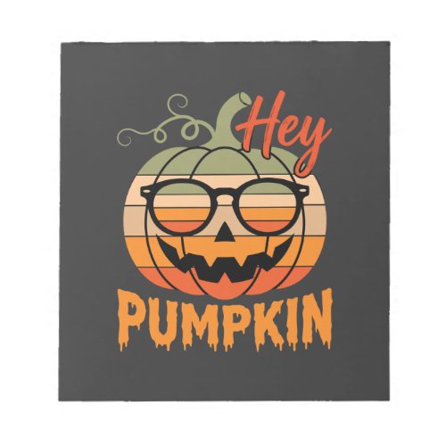 Hey Pumpkin Retro Halloween Sunglasses Notepad