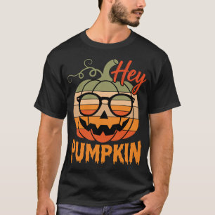 Hey Pumpkin Retro Halloween Sunglasses T-Shirt