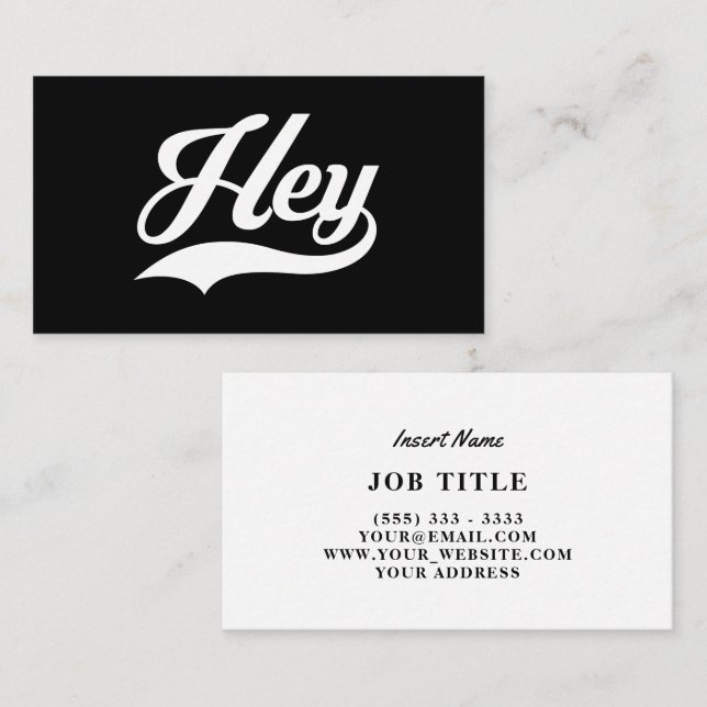 Hey Retro Business Card (Front/Back)
