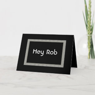 HEY ROB - Be My Groomsman Invite - Checkerboard