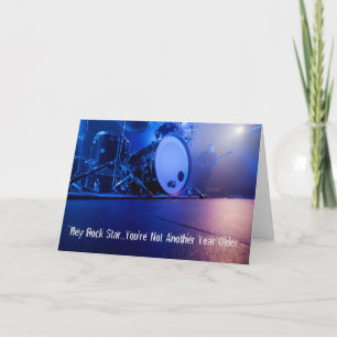 Hey Rock Star Musician Birthday Card