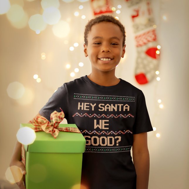Hey Santa We Good? Ugly Christmas Shirt Fun (Creator Uploaded)