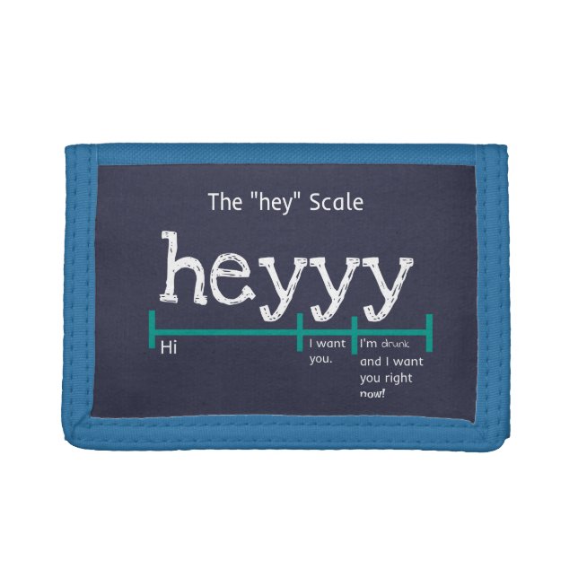 Hey Scale Heyyy Funny Trifold Wallet (Front)