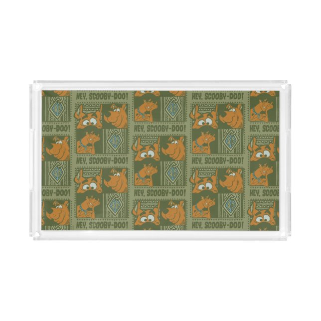 Hey Scooby-Doo Tribal Square Graphic Acrylic Tray (Front)