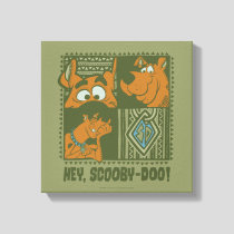 Hey Scooby-Doo Tribal Square Graphic Canvas Print