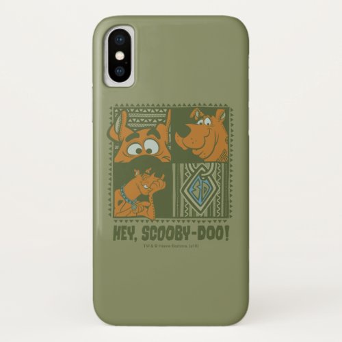 Hey Scooby_Doo Tribal Square Graphic iPhone X Case