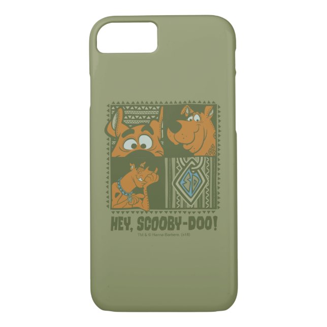 Hey Scooby-Doo Tribal Square Graphic Case-Mate iPhone Case (Back)
