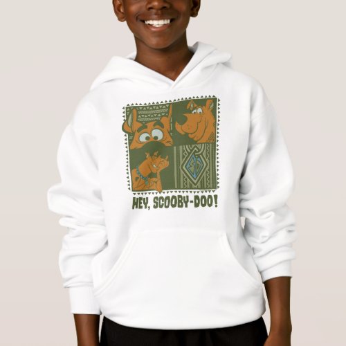 Hey Scooby_Doo Tribal Square Graphic Hoodie