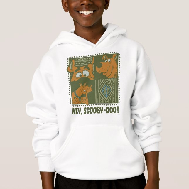 Hey Scooby-Doo Tribal Square Graphic Hoodie (Front)