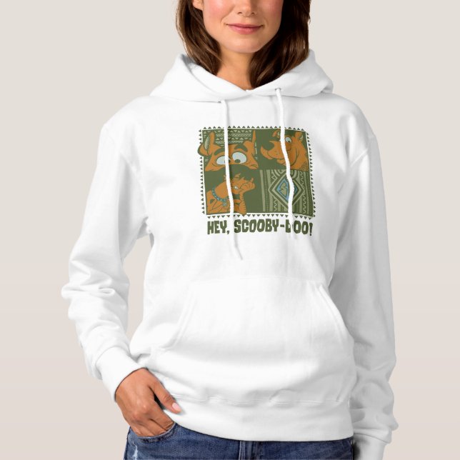 Hey Scooby-Doo Tribal Square Graphic Hoodie (Front)