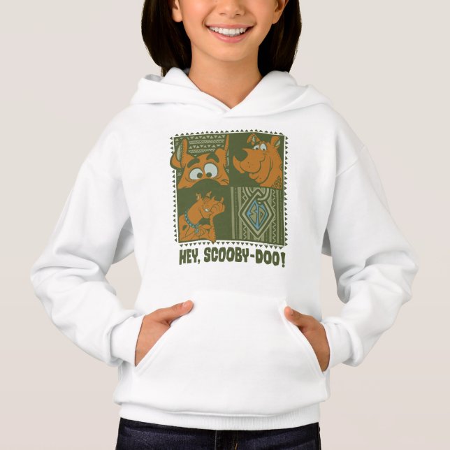 Hey Scooby-Doo Tribal Square Graphic Hoodie (Front)