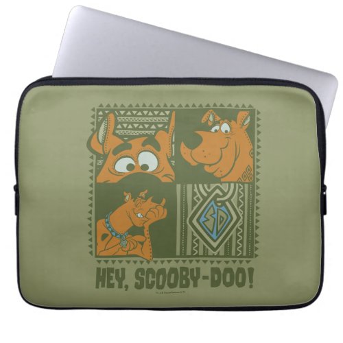 Hey Scooby_Doo Tribal Square Graphic Laptop Sleeve