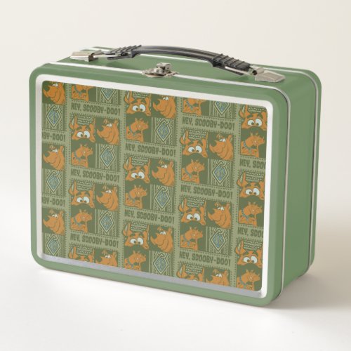 Hey Scooby_Doo Tribal Square Graphic Metal Lunch Box