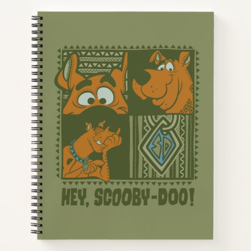 Hey Scooby_Doo Tribal Square Graphic Notebook