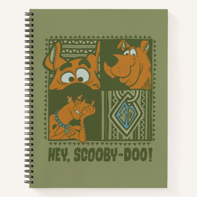 Hey Scooby-Doo Tribal Square Graphic Notebook (Front)