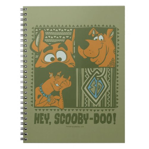 Hey Scooby_Doo Tribal Square Graphic Notebook