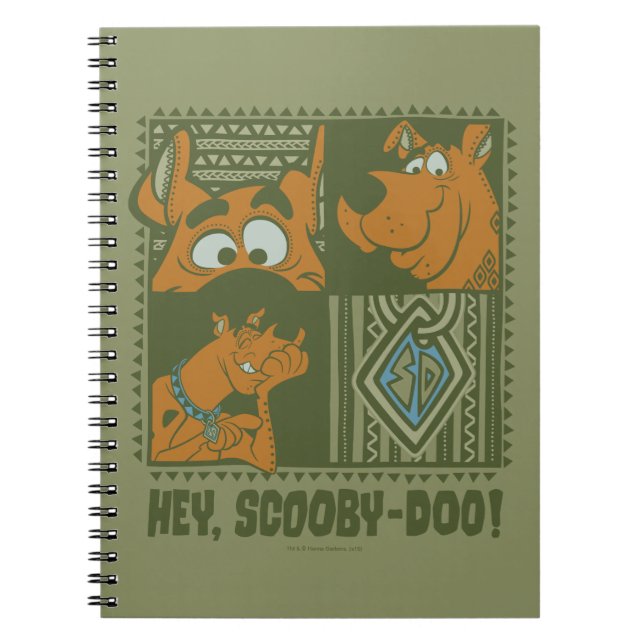 Hey Scooby-Doo Tribal Square Graphic Notebook (Front)
