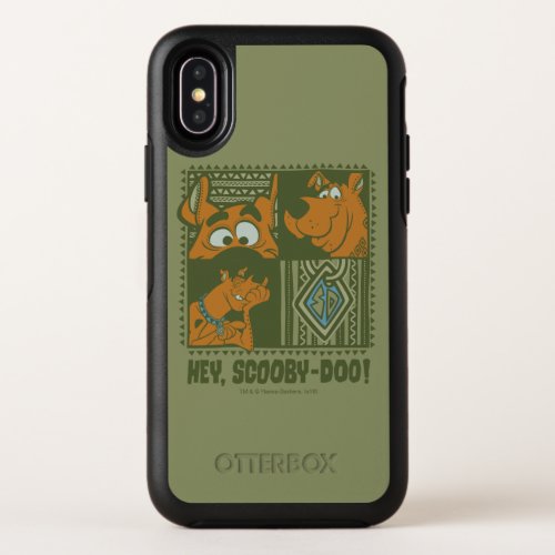 Hey Scooby_Doo Tribal Square Graphic OtterBox Symmetry iPhone X Case