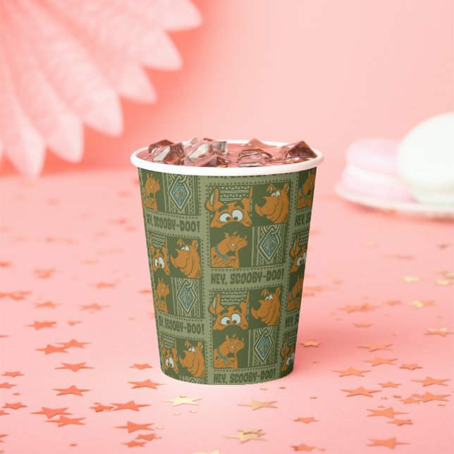 Hey Scooby-Doo Tribal Square Graphic Paper Cups (Insitu)