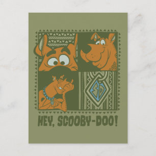 Hey Scooby-Doo Tribal Square Graphic Postcard