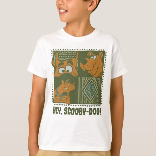 Hey Scooby_Doo Tribal Square Graphic T_Shirt