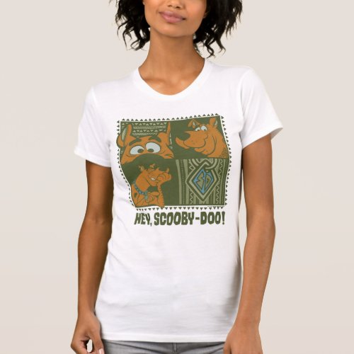 Hey Scooby_Doo Tribal Square Graphic T_Shirt