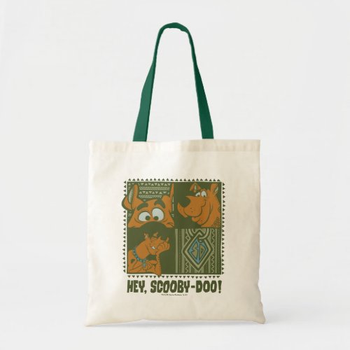Hey Scooby_Doo Tribal Square Graphic Tote Bag