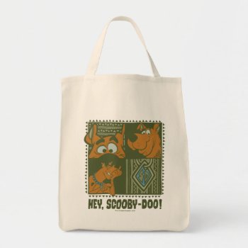 Hey Scooby-doo Tribal Square Graphic Tote Bag by scoobydoo at Zazzle