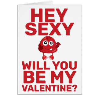 Hey Sexy Naughty Cheeky Monster Cute Red Valentine Cards